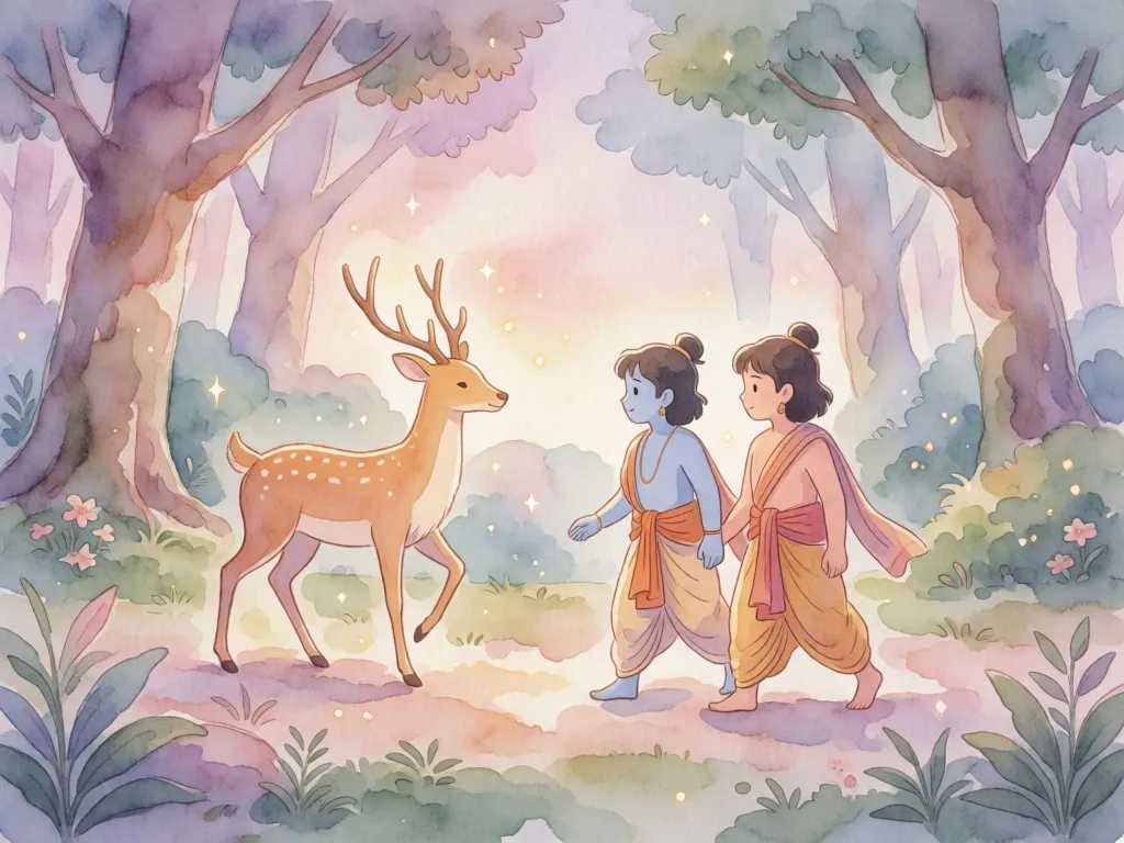 राम और हिरण का जादुई जंगल रहस्य