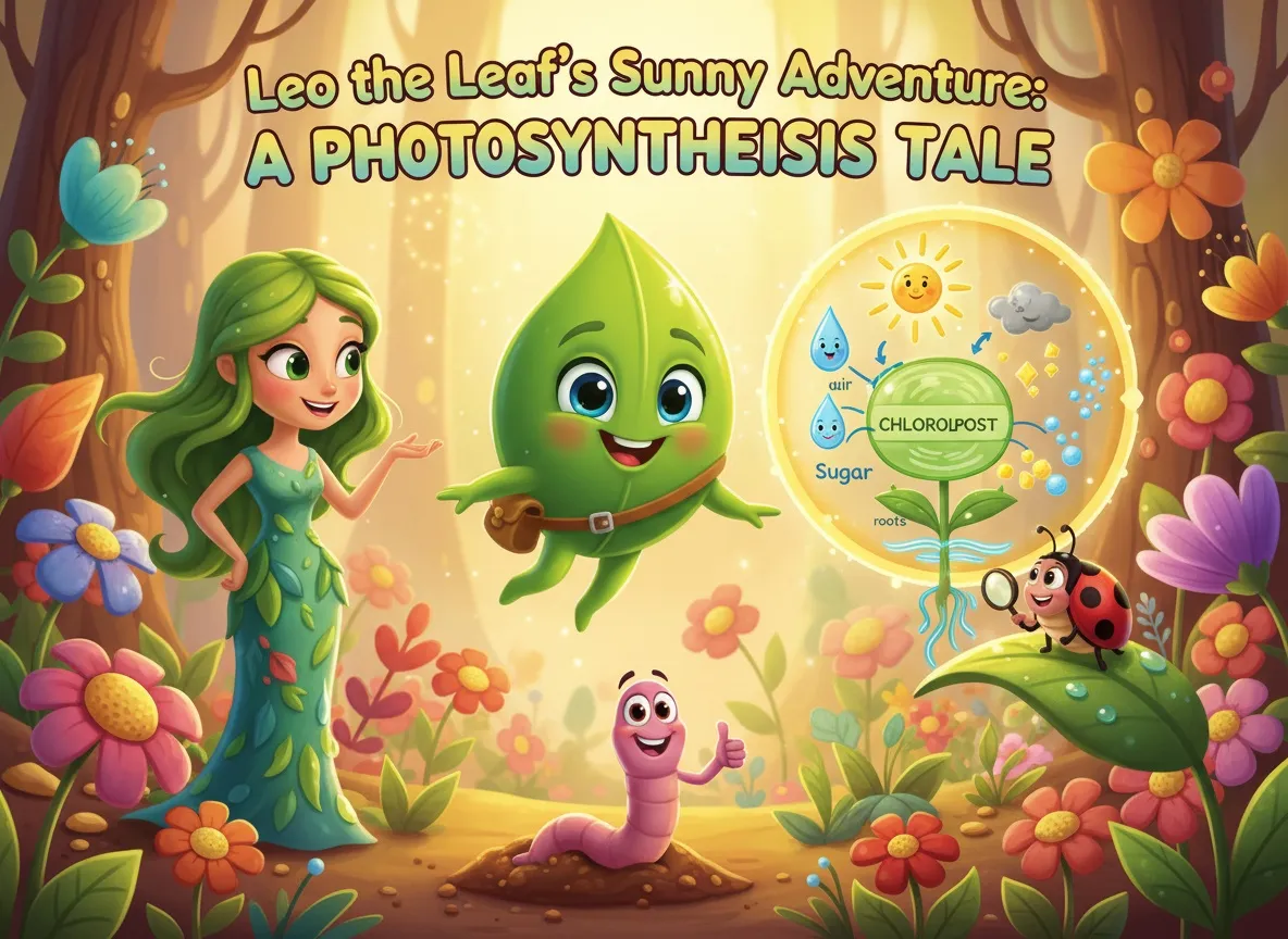 Leo the Leaf's Sunny Adventure: A Photosynthesis Tale
