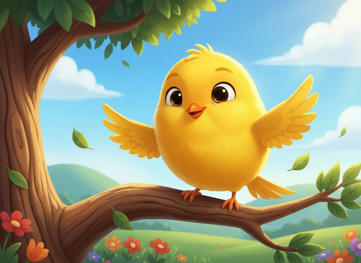 छोटा पंछी और हवा का खेल